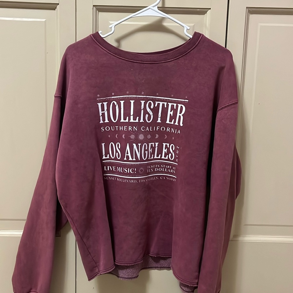 hollister mauve pink crewneck